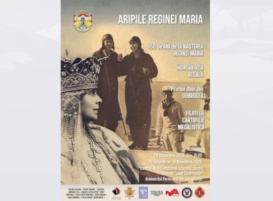 Centrul Cultural „Teodor T. Burada” organizează expoziția „Aripile Reginei Maria” la Constanța, în omagiul a 150 de ani de la nașterea suveranei