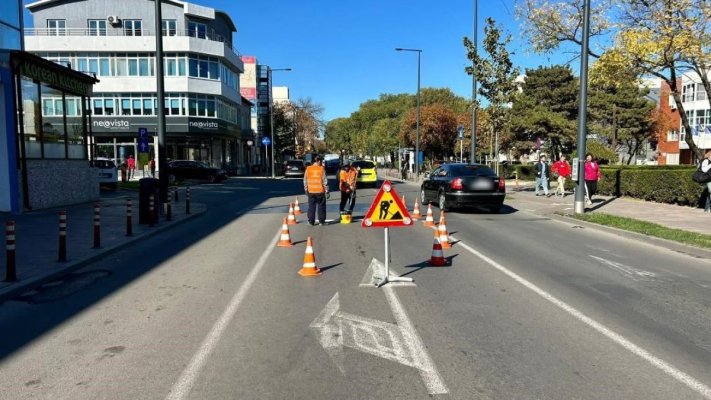 Trecerea de pietoni din dreptul Universității Maritime Constanța, desființată pentru fluidizarea traficului 
