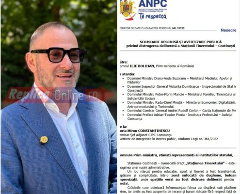 Horia Constantinescu a sesizat premierul României, Ilie Bolojan, cu privire la jaful de la BTT Costinești 