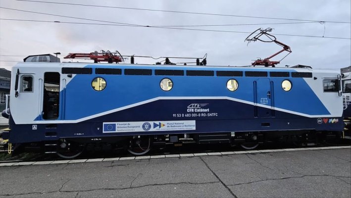 Prima locomotivă care a depășit 200 km/h, în România, va ajunge la Constanța. Video