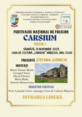Primăria Hârșova, anunț despre Festivalul Național de Folclor Carsium