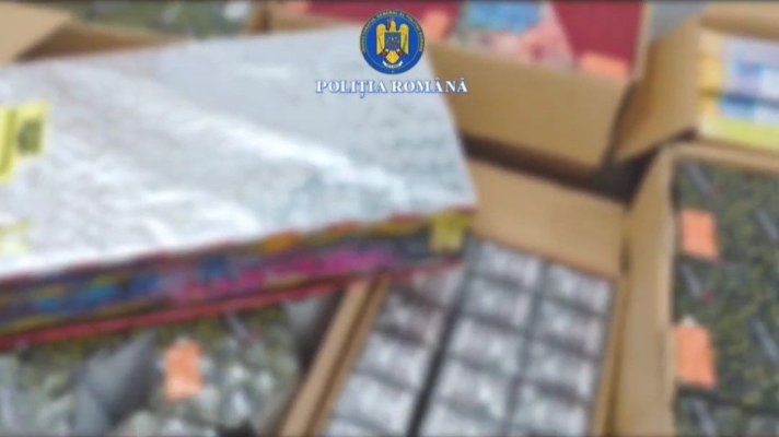 300 de kg de materiale pirotehnice au fost confiscate de polițișii constănțeni. Video