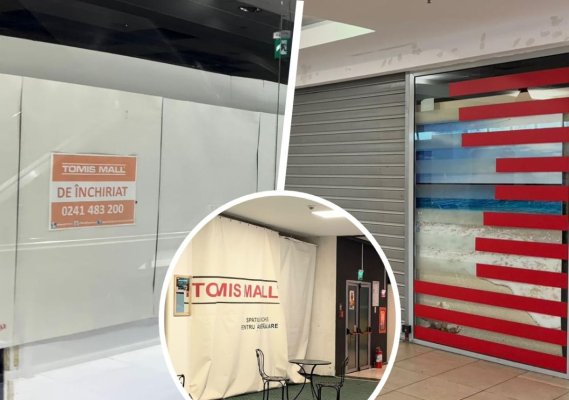 În Tomis Mall, spațiile comerciale au obloanele trase și plâng după chiriași! Video  