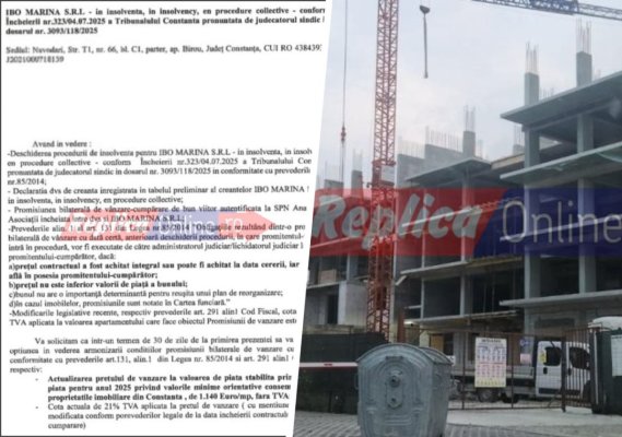 Nordis, copie la indigo! Un lichidator judiciar și un notar public, acuzați că încearcă să măsluiască insolvența Ibo Marina în interesul dezvoltatorului