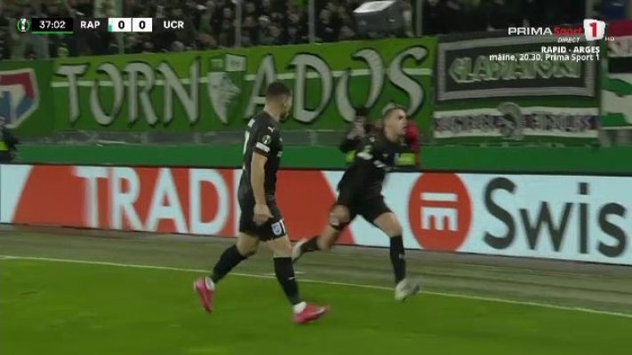 Rapid Viena - Universitatea Craiova 0-1, la pauză: Romanchuk a marcat pentru olteni