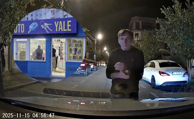 Atenție! Un angajat al centrului de copiere chei din Tomis 3 sare intenționat  în fața mașinilor. Video  