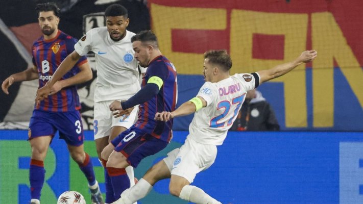 FC Basel - FCSB 3-1 și calificarea pare din ce în ce mai departe