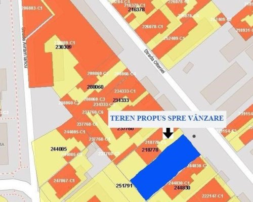 Primăria Constanța propune vânzarea prin licitație a unui teren de pe strada Olteniei nr. 21