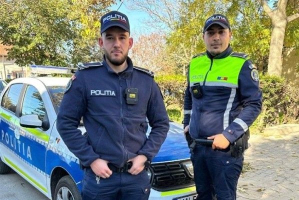 Doi polițiști constănțeni au salvat un bătrân de 89 de ani, care a rămas captiv într-o casă în flăcări, la Hârșova