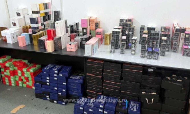 Polițiștii de frontieră giurgiuveni au depistat un val de produse contrafăcute, în valoare de aproximativ 600.000 de lei