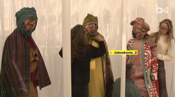 O scenă a Nașterii Domnului, „batjocorită“ la Bruxelles cu personaje fără chip, din cârpe. Video