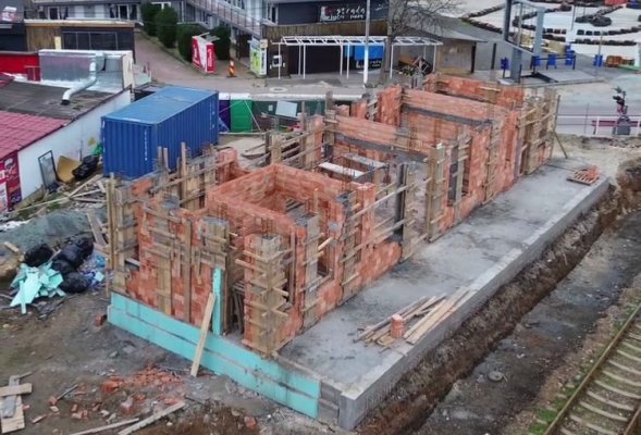 Cum arată lucrările de reconstrucție a Gării Costinești. Video