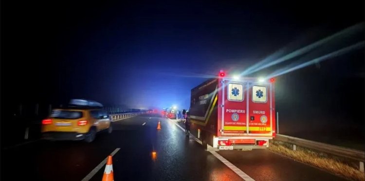 Accident extrem de grav pe autostradă: Planul Roșu a fost activat. Cel puțin 12 persoane implicate