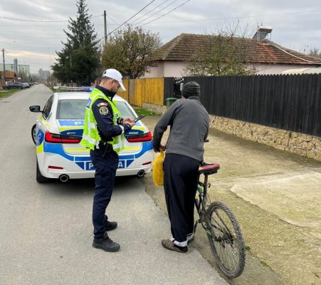 Acțiune a polițiștilor pentru siguranța pietonilor și a bicicliștilor