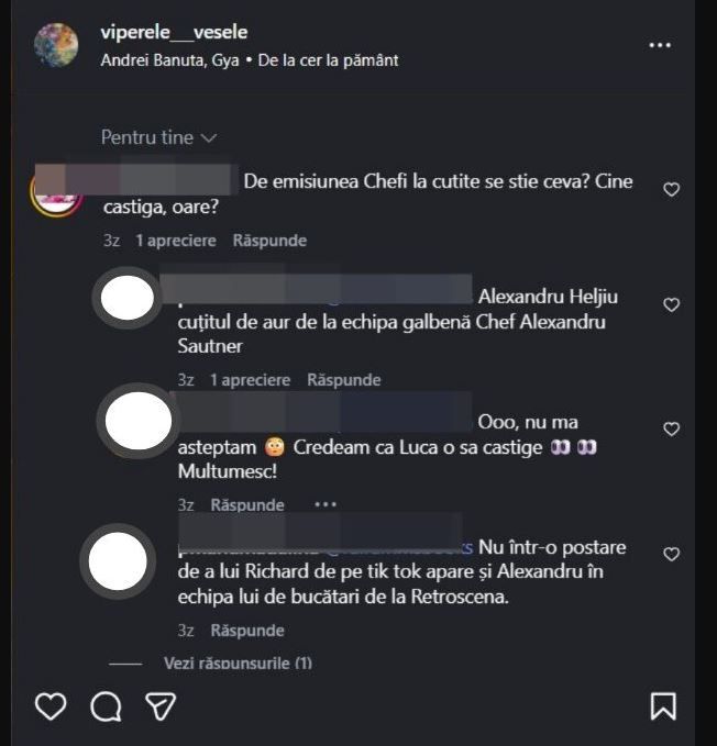 Cine ar fi castigat Chefi la cutite, sezonul 16. Cand are loc marea finala la Antena 1