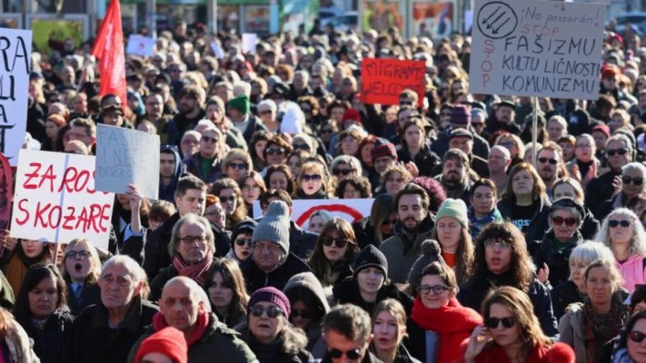 Proteste de amploare în Croația: Oamenii au ieșit în stradă împotriva partidelor extremiste