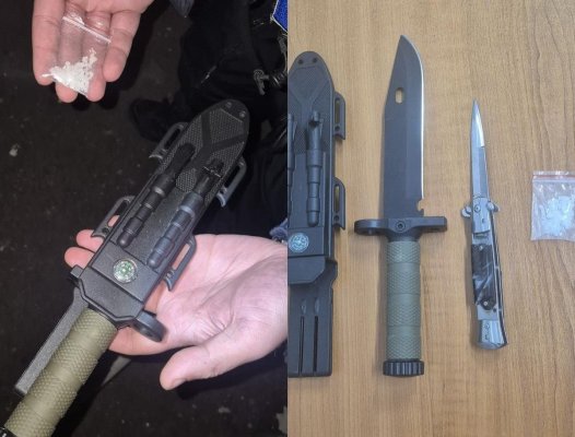 Trei tineri au fost prinși cu droguri și arme albe de jandarmii constănțeni