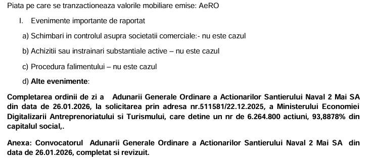 Decizie ciudata la santierul Naval 2 Mai SA. Nu mai vor sa angajeze avocati pentru lupta in instanta