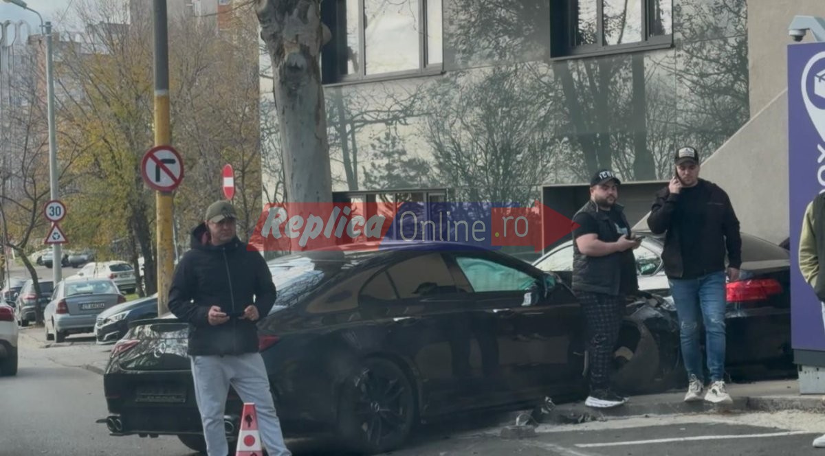 O soferita a intrat cu Mercedesul in pom... si apoi si-a scos placutele de inmatriculare