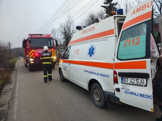 Un bărbat de 87 de ani a murit într-un incendiu, iar soţia sa a ajuns la spital cu arsuri la nivelul feţei