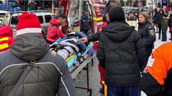 O femeie care se dădea cu sania a leşinat după ce a fost lovită de o altă sanie
