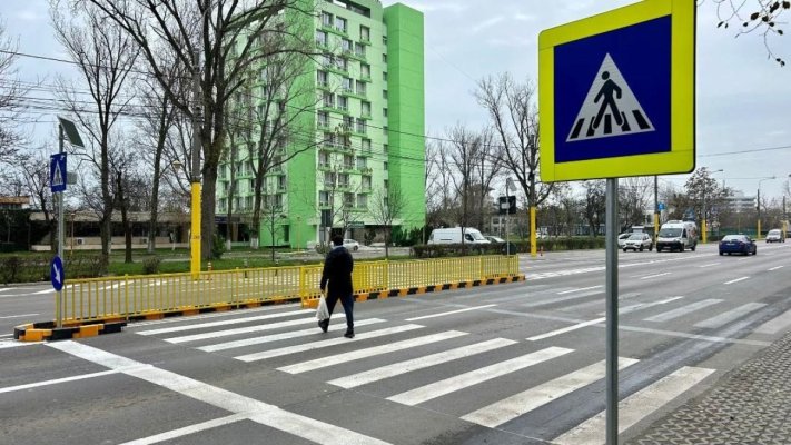 Scuar median nou pe bulevardul Mamaia pentru siguranța pietonilor