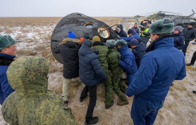 Echipajul capsulei Soiuz MS-27 a aterizat cu bine după 8 luni la bordul Stației Spațiale Internaționale