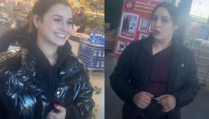 Două surdo-mute care cerșeau în Brico Depot... au prins subit glas când au fost luate la întrebări! Video 