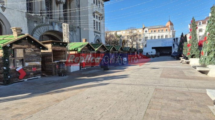 Târgul de Crăciun din Piața Ovidiu, închis pe 24 decembrie din cauza vremii nefavorabile
