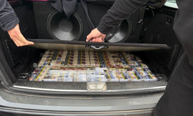 Peste 2.800 de pachete țigări de contrabandă, descoperite de polițiștii de frontieră constănțeni