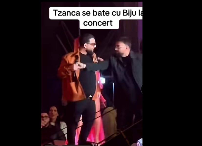 Tensiuni intre Tzanca Uraganu si Costel Biju! Cei doi s-au impins in timpul unui concert