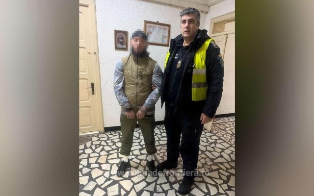 Un bărbat urmărit internațional a fost prins de polițiștii de frontieră giurgiuveni