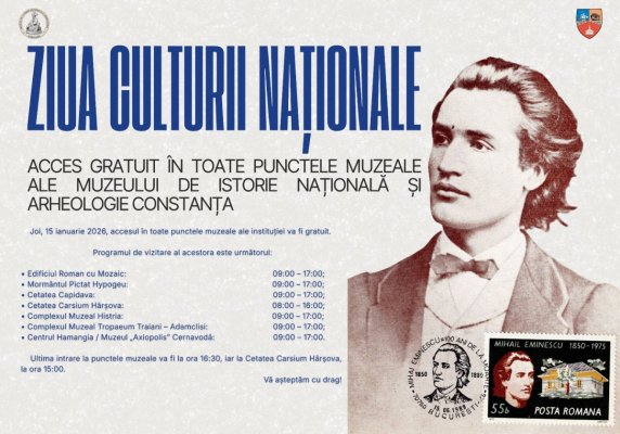 Acces gratuit în toate punctele muzeale ale MINA Constanța de Ziua Culturii Naționale