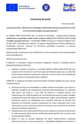 Lansarea proiectului „Modernizare și supraetajare imobil existent pensiune turistică de la P+1E+M la P+3E și terasă circulabilă, amenajări exterioare“