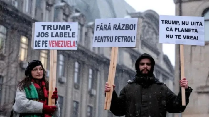 Fiica Elenei Lasconi, prezentă la un protest pro-Venezuela, în Piața Universității