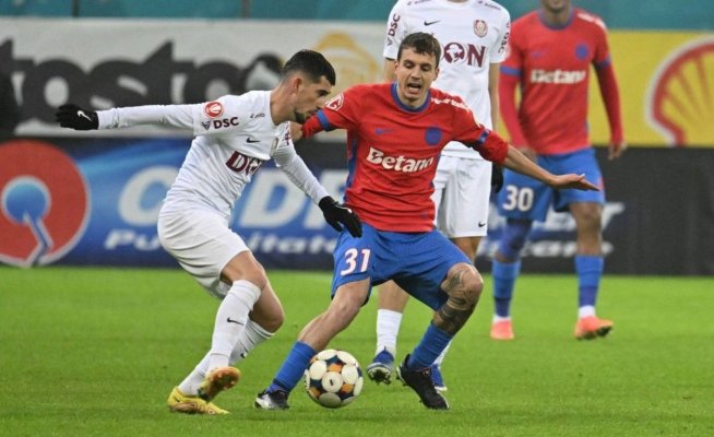  FCSB a fost învinsă acasă de CFR Cluj cu 4-1, în Superliga de fotbal