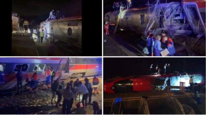 Un român se afla la bordul trenului lovit violent în Spania. În momentul accidentului, era în apel video cu familia