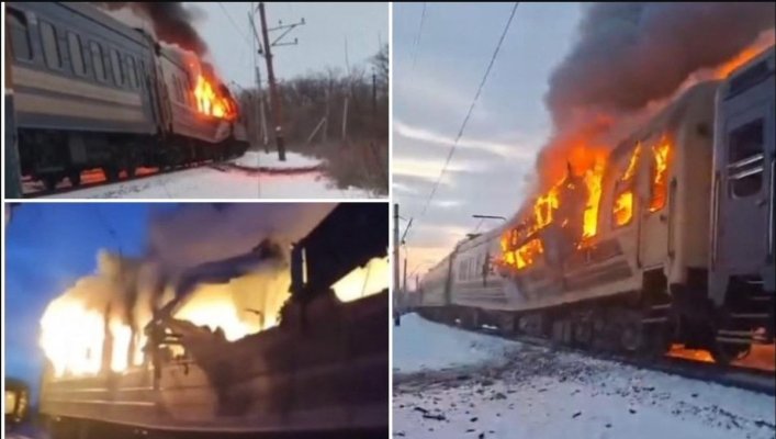 Rusia a atacat cu drone un tren plin de pasageri, în Ucraina: Sunt cel puțin cinci morți. Video