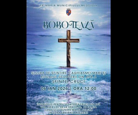 Primăria Medgidia organizează manifestările de Bobotează pe faleza Canalului Dunăre–Marea Neagră