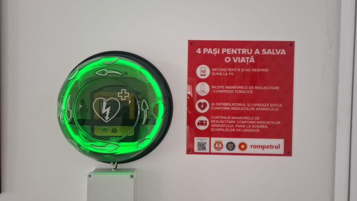 Rompetrol dotează cu defibrilatoare 11 spații publice din Constanța și Prahova