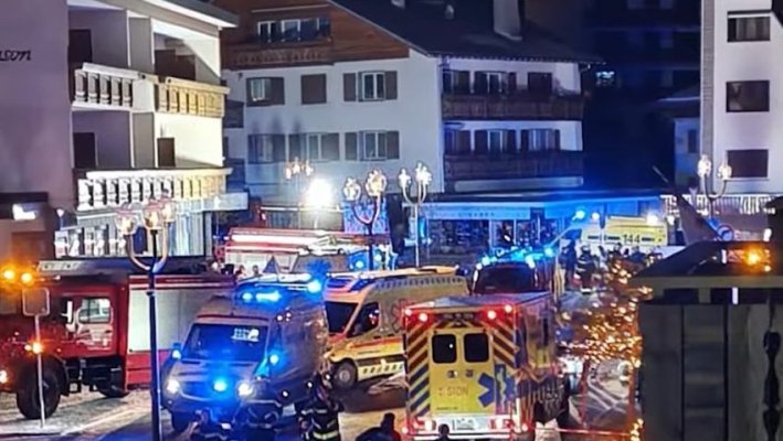 Explozie de Anul Nou într-o stațiune de schi din Elveția. Mai multe persoane au murit, altele sunt rănite