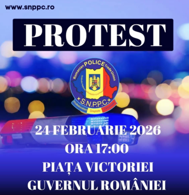 Polițiștii vor protesta marți în Piața Victoriei împotriva modificării Legii pensiilor militare