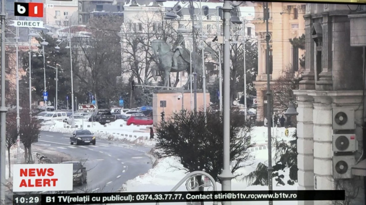 A picat emisia postului B1 TV: Apar imagini de pe o cameră de supraveghere din București