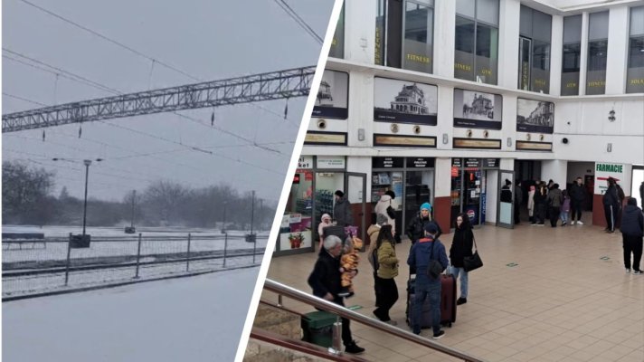 Constanța, sub cod portocaliu de viscol: transportul public și feroviar, afectate de ninsoare. Video