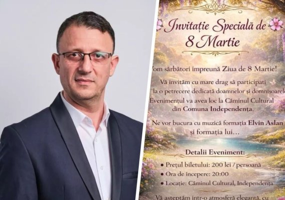 Primarul comunei Independența, Marius Ștefan, nu dă doi bani pe Ziua Femeii