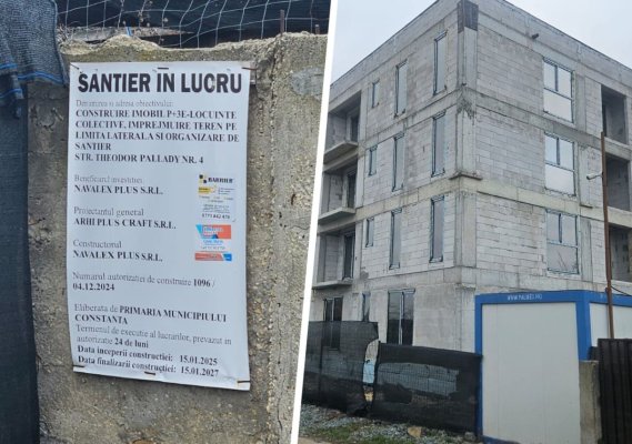 Probleme cu autorizația de construire! Dezvoltatorul unui bloc din Palazu Mare nu are profit și e plin de datorii. Video
