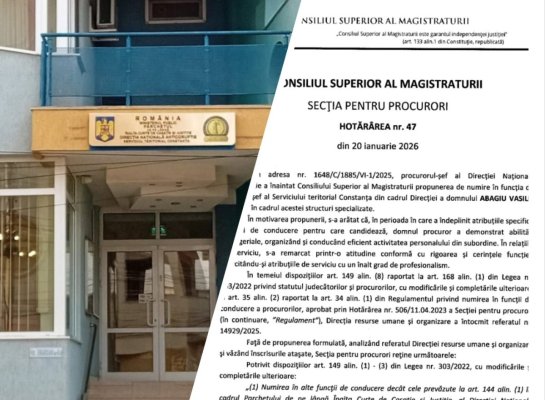 Oficial! Vasile Abagiu a fost numit șeful DNA Constanța pentru următorii 3 ani!