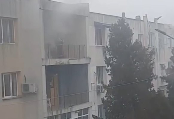 Alertă! Incendiu la o garsonieră din Eforie Nord. Video
