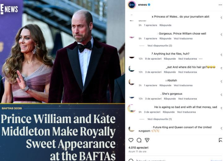 Kate Middleton si Printul William, aparitie bulversanta la Premiile Bafta
