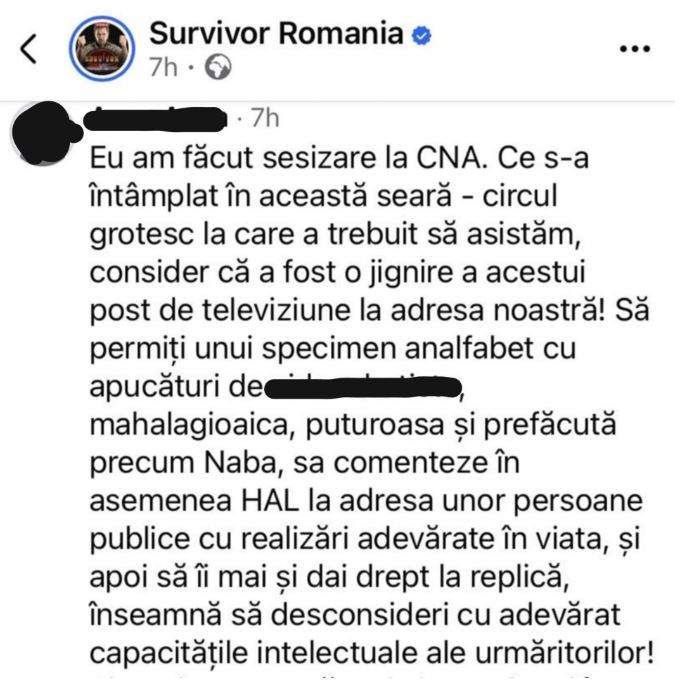 Antena 1 a fost reclamata la CNA. Ce a facut Naba la Survivor